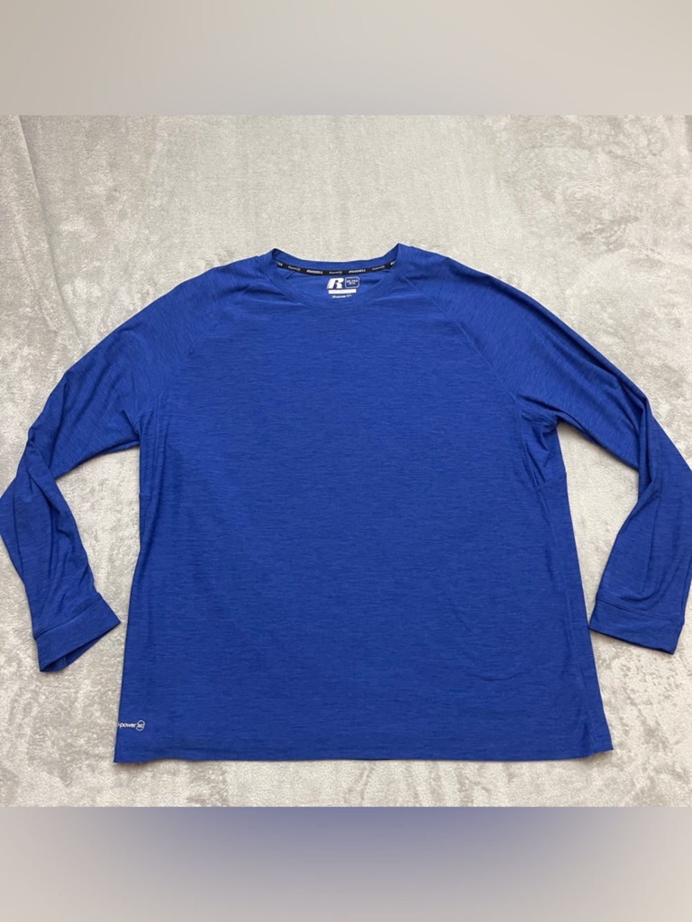 Russell Dri Power Men's Long Sleeve Shirt Blue Size XXL